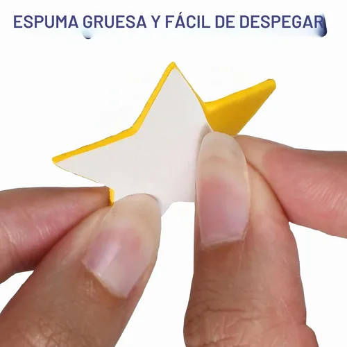 Vista 5 de READY 2 LEARN Pegatinas de espuma con purpurina, estrellas plateadas