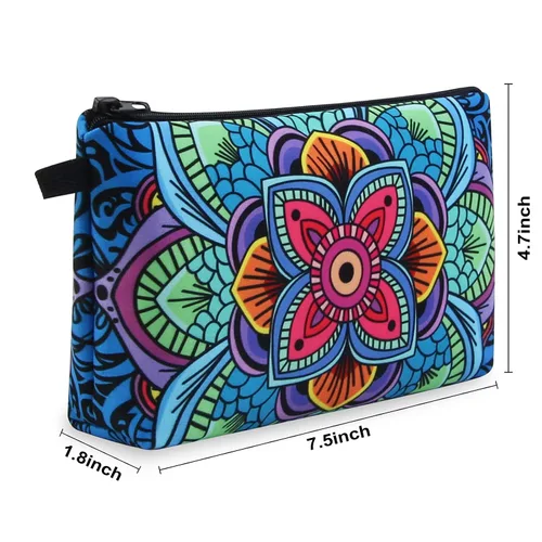 Vista 8 de MAGEFY Bolsa de maquillaje Bolsa de cosméticos, 2 paquetes azul, Lindo
