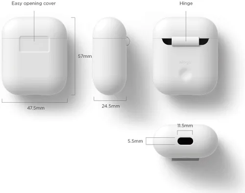 Vista 30 de elago AirPods - Funda de silicona para AirPods [Protección extra]