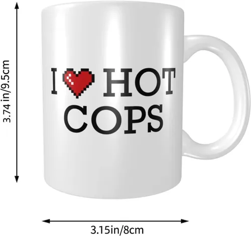 Vista 2 de Women Coffee Mug I Love Hot Cops Mug Womens Coffee Mugs Weird Gifts