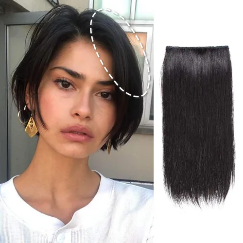 Vista 11 de Extensiones de cabello con clip de volumen real de cabello humano liso y sedoso, extensiones de cabello cortas y naturales invisibles para mujer