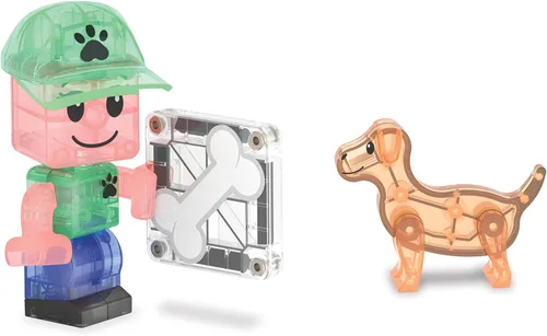 Vista 8 de MAGNA-TILES Puppy Park - Juego de construcción magnética de 27 piezas, la marca original de construcción magnética