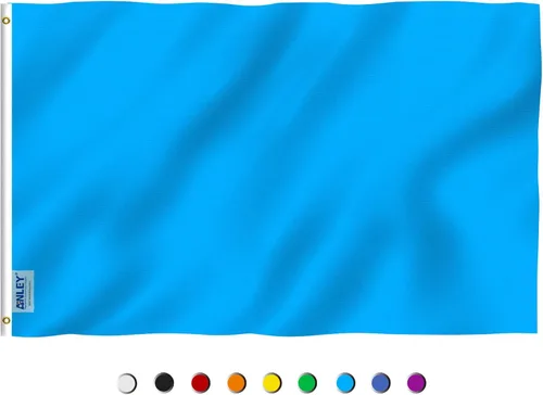 Vista 23 de Bandera ANLEY cuadriculada de color sólido, Negro