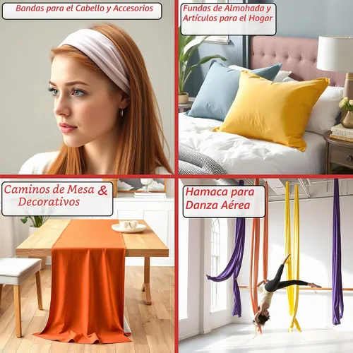 Vista 5 de ITY - Tela de jersey Tejido de elastano, elástico en 2 direcciones, 95% poliéster, 5% elastano, antiarrugas, transpirable, 60 pulgadas de ancho