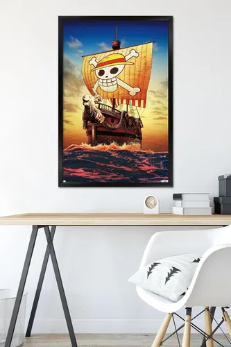 Vista 6 de Trends International Netflix One Piece - Póster de pared de una hoja, 34 pulgadas de largo x 22.4 pulgadas, versión enmarcada en negro Versión