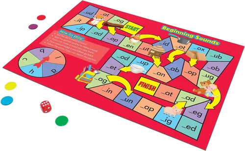 Vista 5 de Junior Learning Phonics - Juego de juegos de mesa, 6 contadores, edades de 4 a 5 años, habilidades lingüísticas, pre K-K, mediano
