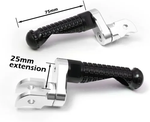 Vista 4 de MCMOTOPARTS M-PRO - Estriberas delanteras para bajar, color negro, compatible con STREET SCRAMBLER 2017-2018 17 18