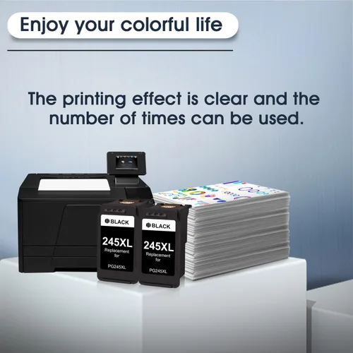 Vista 5 de PG-245XL - Cartuchos de tinta negra de repuesto para Canon 245XL para impresora PIXMA MG2420 MG2520 MG2522 MG2920 MG2922 MG3029 TS202 TS3122 TR4520