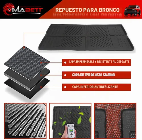 Vista 4 de Mabett Revestimiento de carga para accesorios Ford Bronco 2021-2026 solo de Revestimiento de carga de 2 puertas