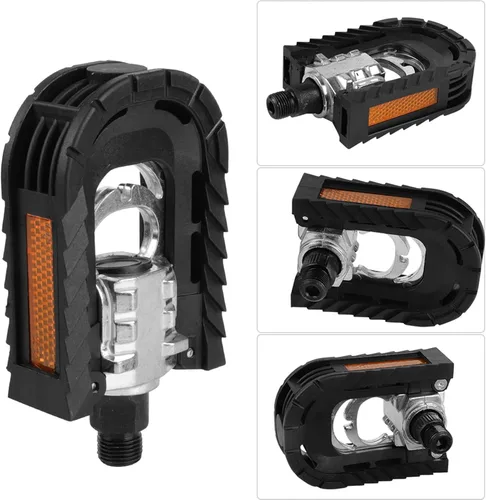 Vista 6 de Yosoo Health Gear 1 par de pedales de bicicleta plegables de metal, pedales de bicicleta plegables negros, pedales de bicicleta antideslizantes