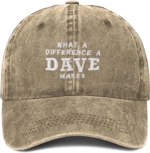 Vista 21 de What A Differences A Dave Makes Hat Gorra de béisbol Sombreros para hombres Sombrero ajustable