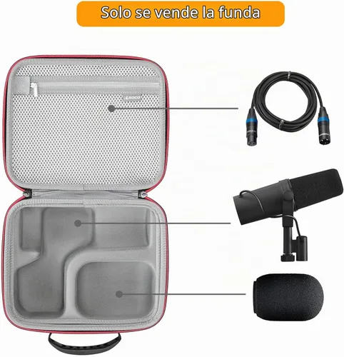 Vista 2 de RLSOCO Funda para micrófono dinámico vocal Shure SM7B/micrófono USB para podcast Shure MV7