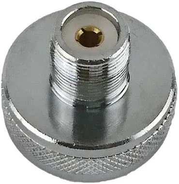 Vista 6 de NMO a SO-239 UHF Adaptador de montaje de antena de latón hembra hecho de latón cromado resistente