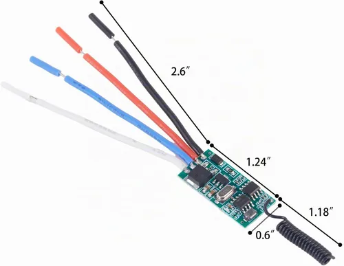 Vista 5 de Mini interruptor de relé inalámbrico, kit de control remoto DC5V