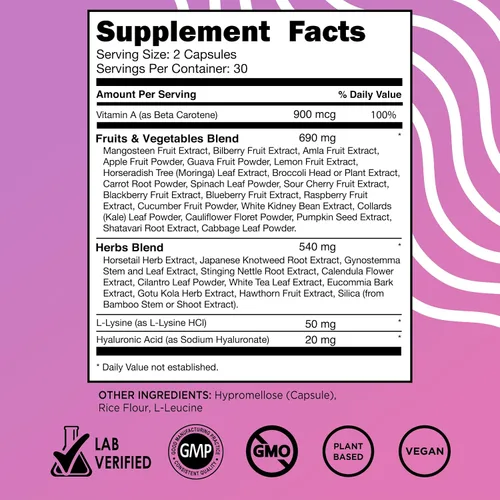 Vista 8 de Vital Vitamins Suplemento de colágeno vegano + NAD+