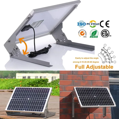 Vista 7 de SUNER POWER 24V 20W Solar Panel Ultra, Built-in Ultra Smart MPPT Charge Controller, Waterproof 20 Watt Solar Panel Trickle Charger for 24Volt AGM