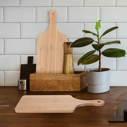 Vista 7 de WILLOWDALE 10 tablas de cortar de madera para cocina, tablas de charcutería de 11 pulgadas, tabla de servir de madera para pizza, queso, postre