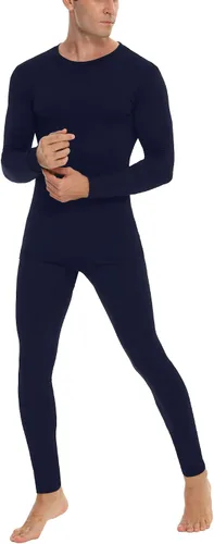 Vista 3 de Daupanzees Conjunto de ropa interior térmica ultra suave para hombre, elástico, ligero, con forro polar largo