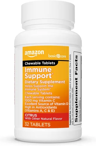 Vista 9 de Amazon Basic Care Comprimidos masticables de cítricos de apoyo inmunológico, 32