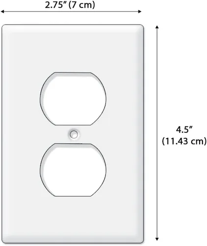 Vista 2 de WIRESTER Placa de pared dúplex con cubierta de salida / placa de interruptor - perro cachorro caniche de juguete marrón