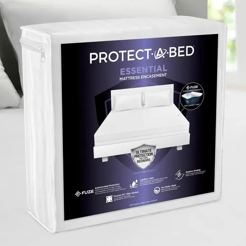 Vista 13 de Protect-A-Bed Funda de colchón esencial con cremallera individual, parte superior 100% impermeable, resistente a los insectos, barrera de ácaros
