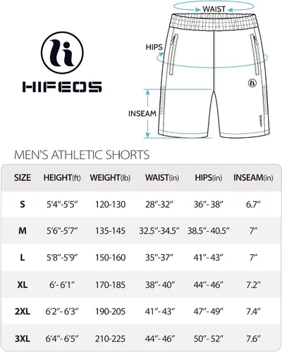 Vista 6 de HIFEOS Pantalones cortos deportivos para hombre, pantalones cortos de entrenamiento para correr, tenis, gimnasio, 5, 7, 9 pulgadas, cómodos