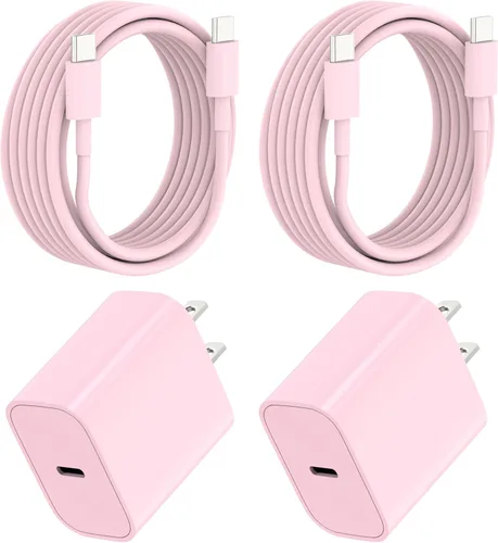 Vista 12 de Cargador de teléfono, adaptador de cargador rápido de pared PD USB C de 20 W con cable de carga súper rápido de 6 pies (A5)