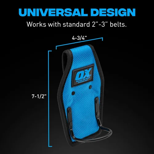 Vista 2 de OX Tools Pro Dynamic Nylon Tool Belt Accessories – UV & Water Resistant Holders and Pouches for Drill, Hammer, Knife, Tape Measure & Phone