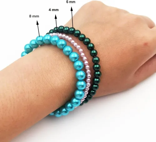 Vista 5 de Inspirelle 5400 piezas Cuentas de perlas de 4 mm 30 colores Cuentas de plástico para hacer joyería y manualidades