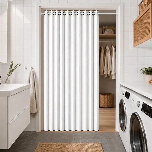 Vista 21 de Cortinas plisadas completamente opacas con cierre magnético, 72 pulgadas de largo, para interiores y exteriores, 1 panel, 45 pulgadas de ancho x 72