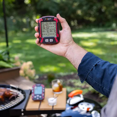Vista 4 de Maverick XR-50 - Termómetro digital inalámbrico con 4 sondas para barbacoa y carne de SnS Grills