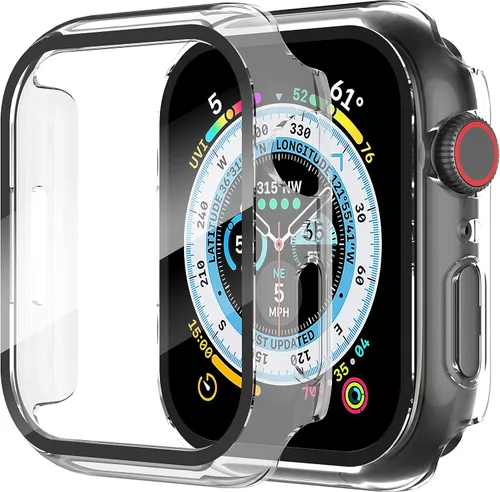 Vista 31 de Diruite Juego de 2 fundas para Apple Watch Series 3/2/1 de 38mm, protector de pantalla de vidrio templado ultradelgado de todo alrededor para iWatch