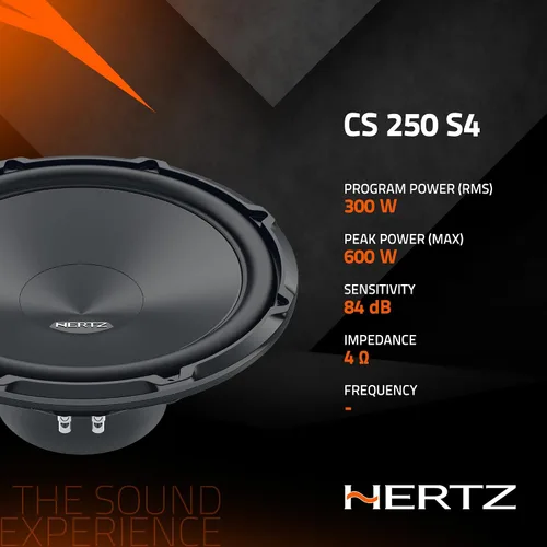 Vista 5 de HERTZ Cento Series CS-250-S4 Subwoofer SVC RMS de 4 ohmios de 10" (250 mm) 300 vatios
