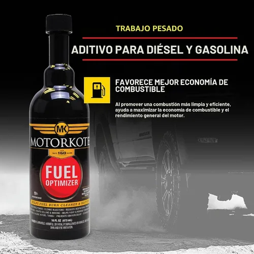 Vista 2 de MotorKote MK-FO16-06-6PK Optimizador de combustible, 16 onzas, paquete de 6
