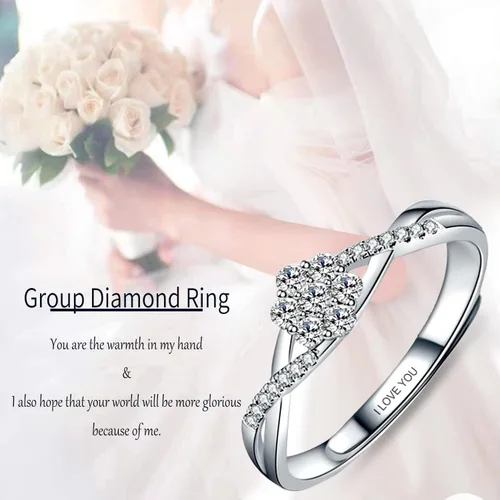 Vista 3 de Sunamy Juego de anillos de pareja a juego de amor sin fin para él y ella, diseño de corazón romántico de plata S925, anillo de compromiso