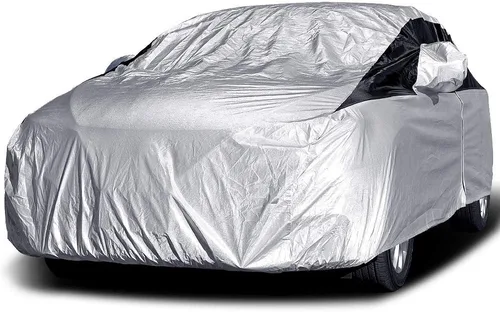 Vista 13 de Titan Premium - Funda de coche PEVA multicapa para sedanes compactos de 176 a 185 pulgadas. Impermeable, protección UV, forro protector