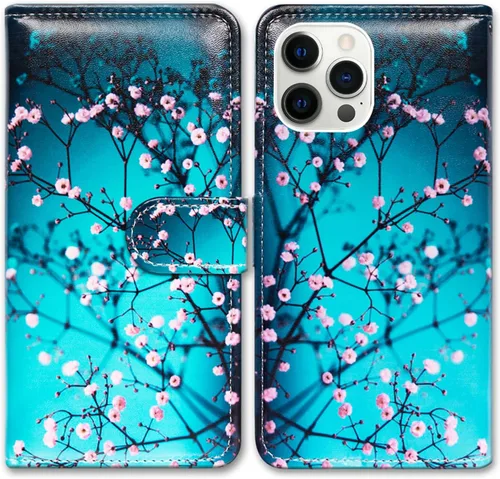 Vista 26 de Bcov Funda para iPhone 14 Pro Max, diseño de pájaro negro y verde con tapa para teléfono, con ranura para tarjetas, soporte para iPhone 14 Pro Max