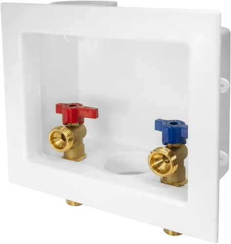 Vista 6 de Caja de Salida para Lavadora EFIELD con Drenaje Central, 1/2 pulgada x 3/4 pulgadas MHT (Conexión MIP de 1/2"-Pulgada por Soldadura), Blanca, (WM001)