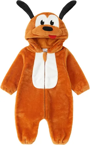 Vista 18 de Disfraz unisex de animal para bebé, con capucha, mameluco para cosplay Amarillo pato