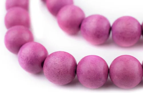 Vista 185 de TheBeadChest: cuentas de madera redondas naturales de 0.315 pulgadas, cuentas de madera sueltas espaciadoras para fabricar joyas, 4 tamaños
