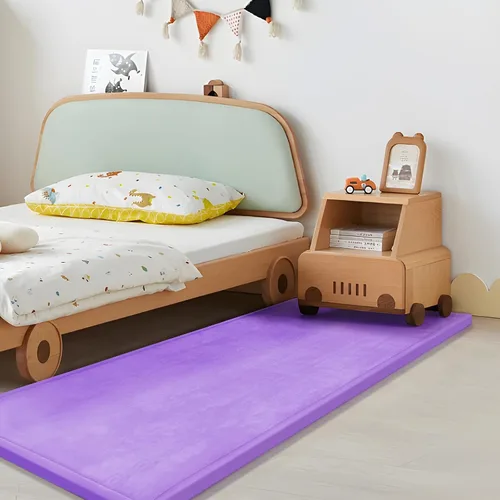 Vista 11 de Huloo Sleep - Tapete de juego para la habitación de bebés y niños pequeños, anticaídas, de espuma elástica de 1.3" de grosor, 28" x 72", terciopelo
