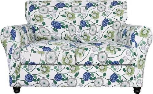 Vista 78 de SearchI Funda elástica para sofá, funda para sillón de 2 piezas con funda de cojín separada para silla, protector de muebles lavable para sala