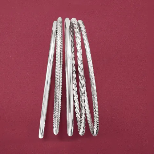 Vista 3 de Ross-Simons Sterling Silver Jewelry Set 5 Bangle Bracelets