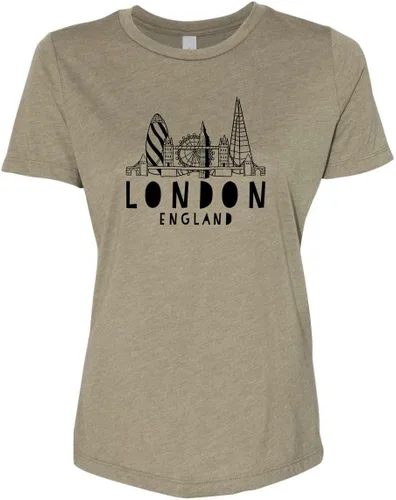 Vista 46 de Cute Women's Screen Printed Crew Neck Tee, Shirts With Sayings, Dusty Blue or Olive