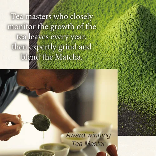 Vista 5 de Té verde matcha ceremonial en polvo Kimikura Mezcla de Japón [lata de 30 g/1 oz] de JAPÓN Té japonés KIMIKURA