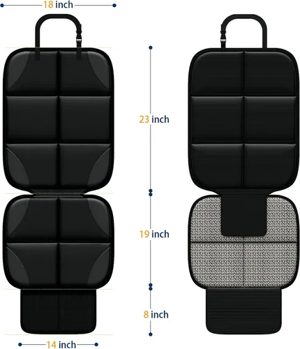 Vista 6 de Protector de Asiento de Auto MHO+All 2 Pack para Asientos de Niños y Bebés - Gran Protector de Asiento de Auto con Tela 600D Impermeable y 2