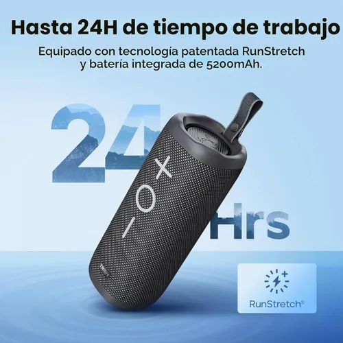 Vista 7 de Tribit StormBox 2 - Altavoz Bluetooth, 34 W, sonido de 360°, tiempo