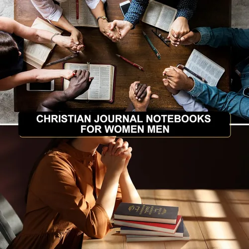 Vista 7 de Crtiin 20 cuadernos de notas religiosos a granel con bolígrafo motivacional, versículo bíblico inspirador, diario de oración de cuero, regalos