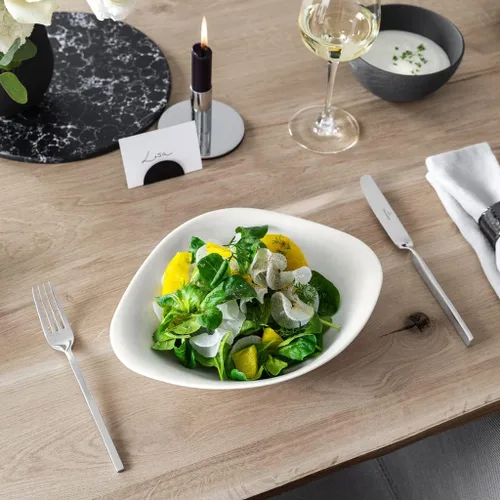 Vista 4 de Villeroy & Boch Dune VAPIANO - Cuenco para pasta, 2 piezas, porcelana premium, color blanco