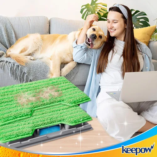 Vista 7 de KEEPOW Almohadillas de repuesto reutilizables para trapeador de vacío